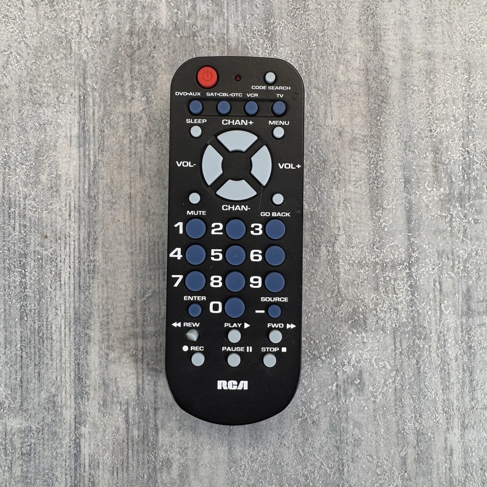 RCA Universal Remote Control w/ 4 Device Controls TV, Cable, VCR, DVD, AUX